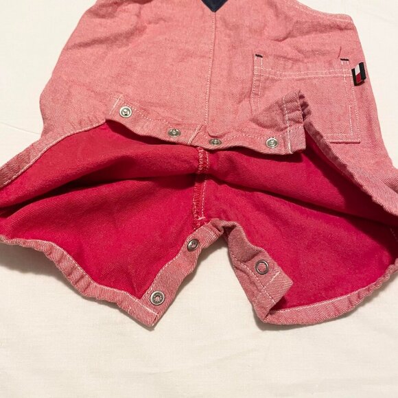 Vintage Tommy Hilfiger Toddler Overalls 12 - 18 M Red Truck - Picture 16 of 16